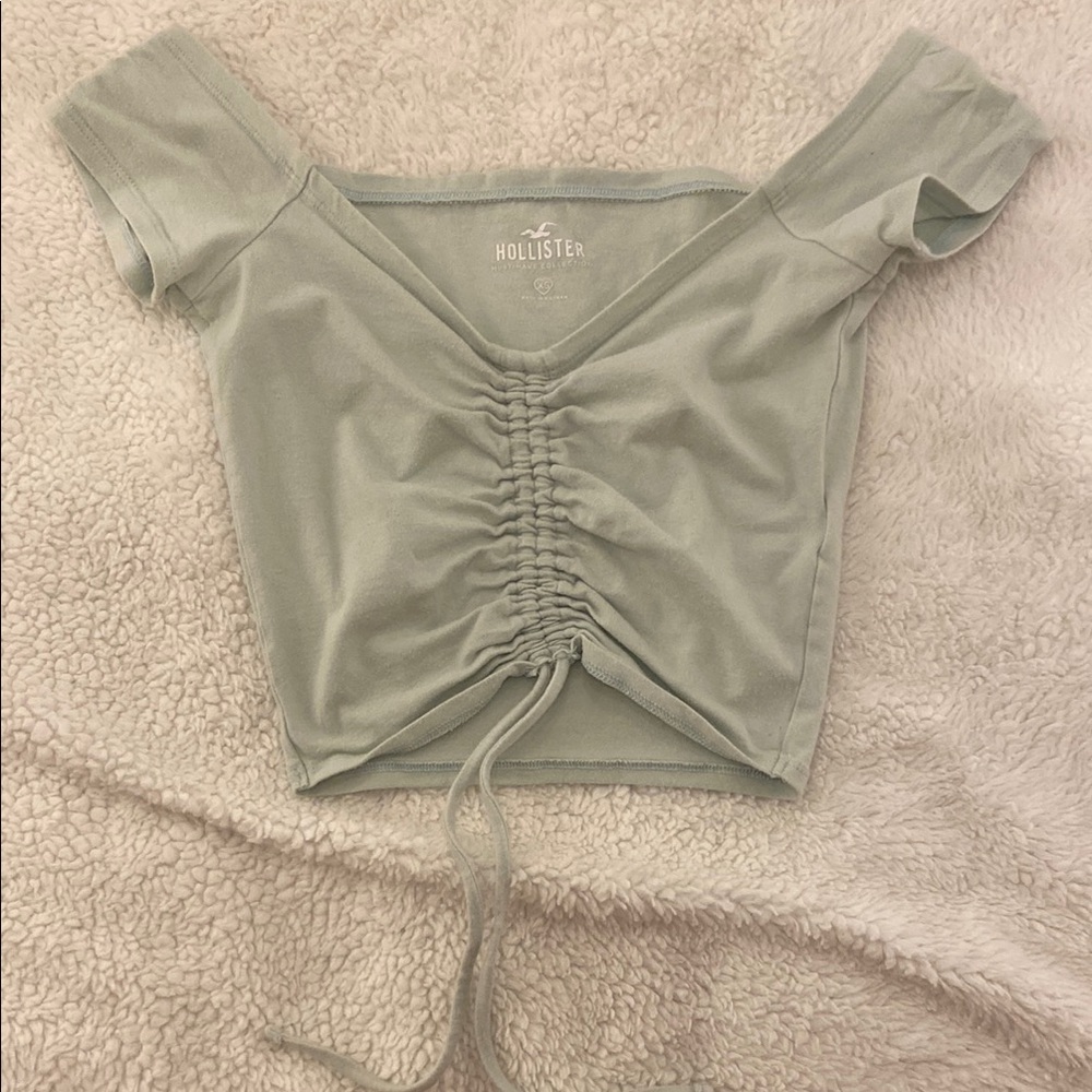 Hollister Women's Mint Ruched Crop Top
